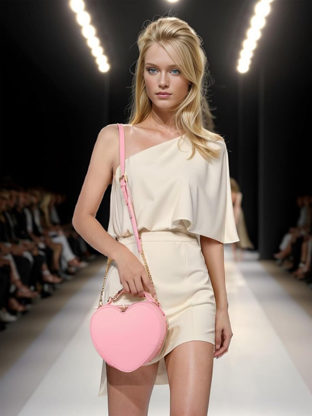 Heart Shape Crossbody Purse - Cute Valentine's Gift Handbag, Zip-Around Shoulder - Picture 2 of 7